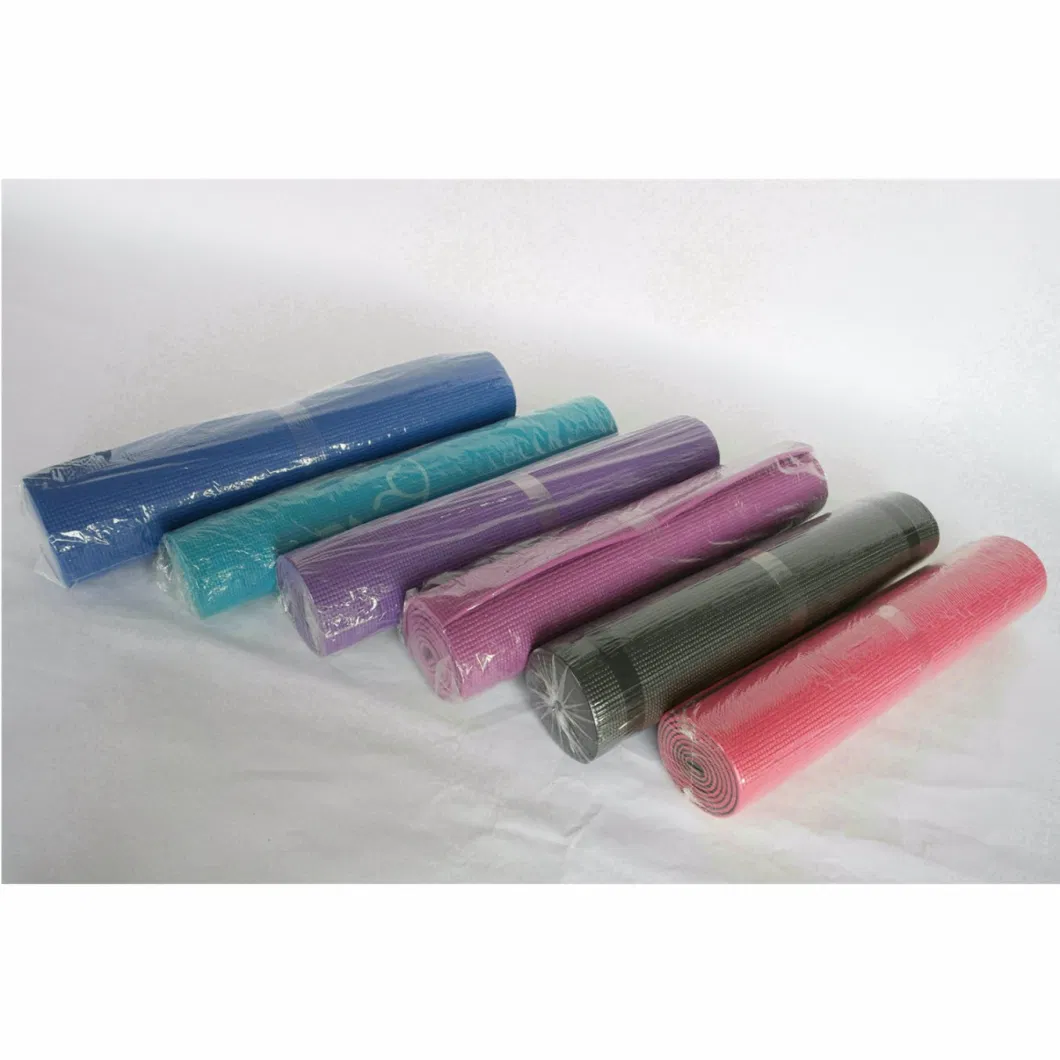 Customized Logo Colorful 4-10mm Thickness PVC Yoga Mat (latex free)