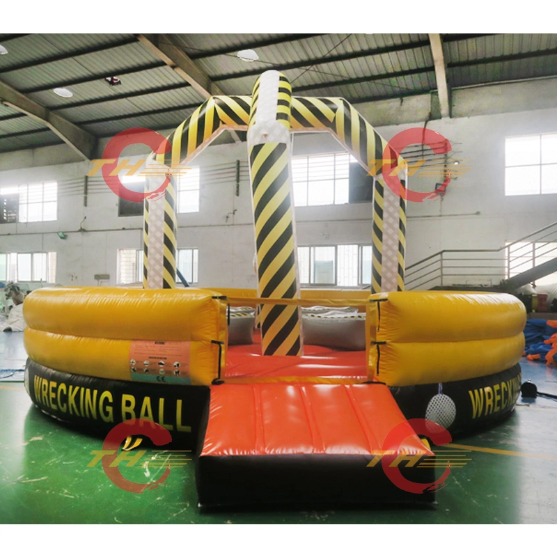 Interactive Sport Games Human Swing Him off Ball Games, Commercial Kid Adult Inflatable Wrecking Ball Game