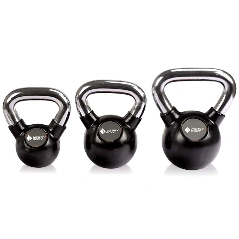 Crossfit Black Commercial Rubber Kettlebell From Factory