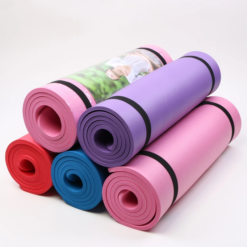 Environmentally Friendly Yoga Mat 4-10mm Thickness with Single Color