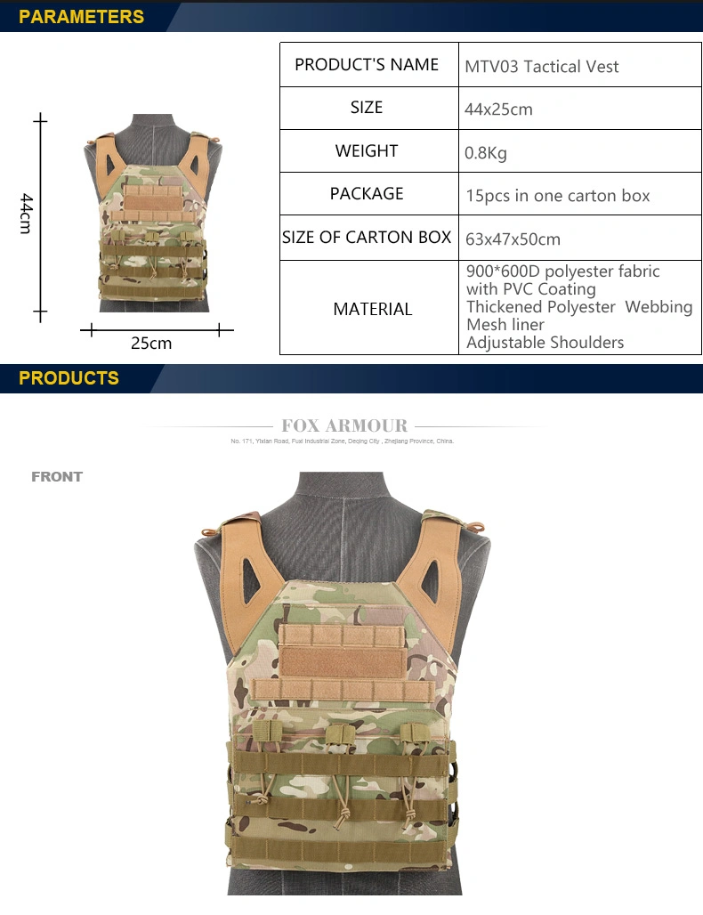 Adjustable Tactical Weight Vest for Military Training