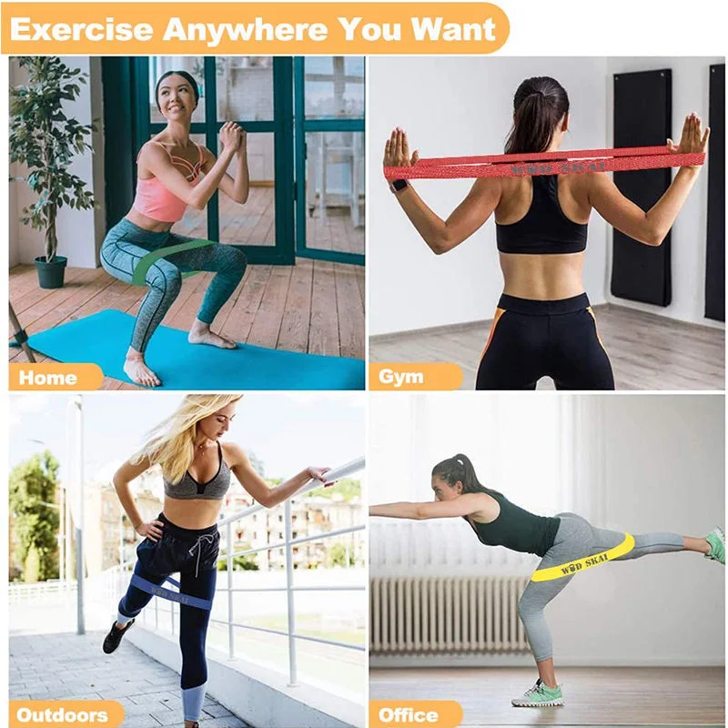 5 Levels Fabric Resistance Bands Non-Slip Booty Workout Bands