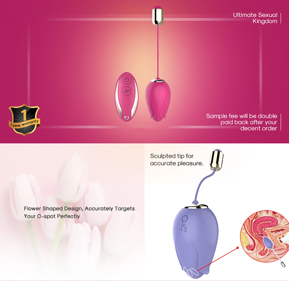 Flower Shape Design Vagina Vibrator Egg Kegel Exercise Ball for Women Wireless Remote Control Jump Egg for Women