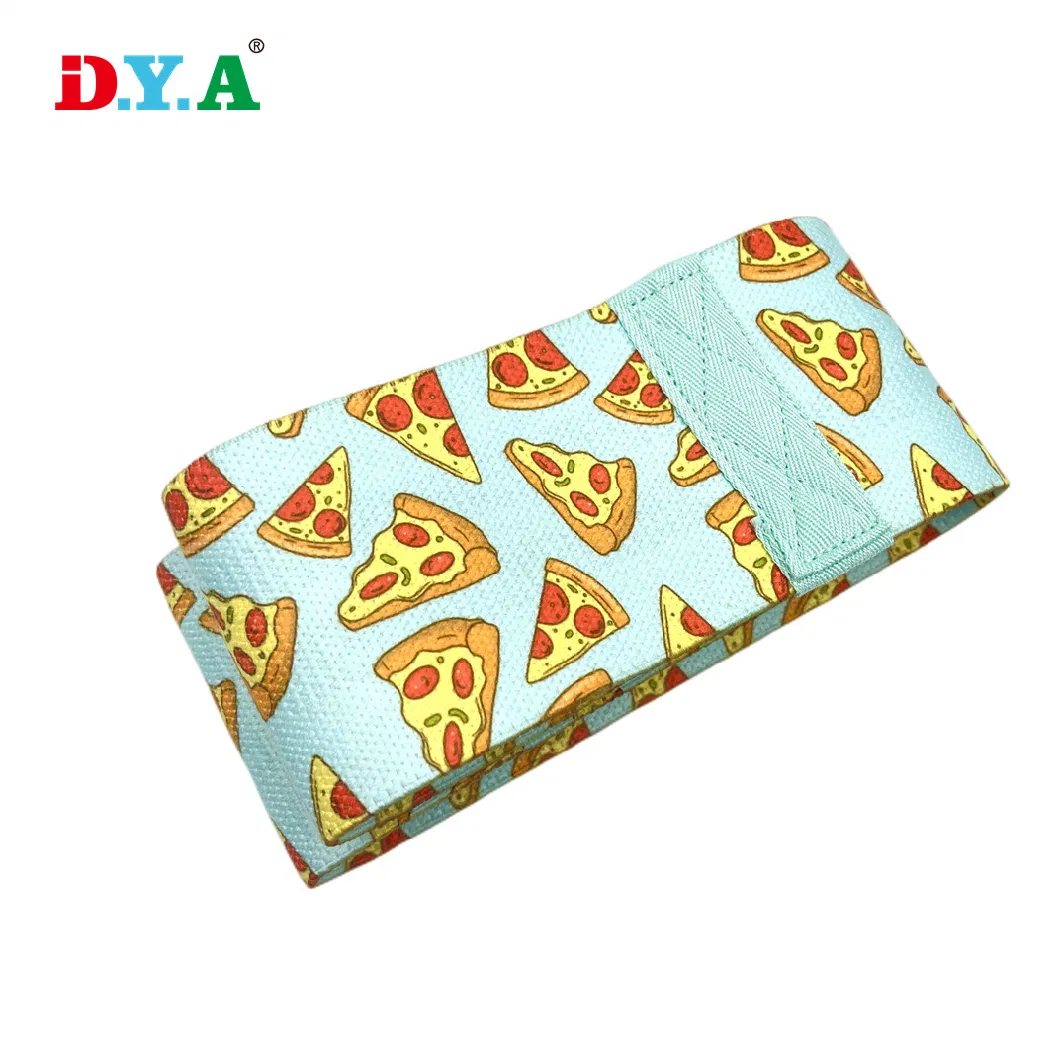 Heavy Duty Sublimation Printing Leg Hip Workout Resistance Band Latex Anti Slip Fabric Fitness Booty Loop Band