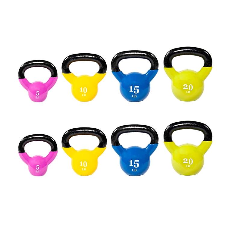 Colored Custom Logo Gym Lifting Wholesale Kettlebell Cast Iron Vinyl Neoprene Dipping Coated Kettlebells