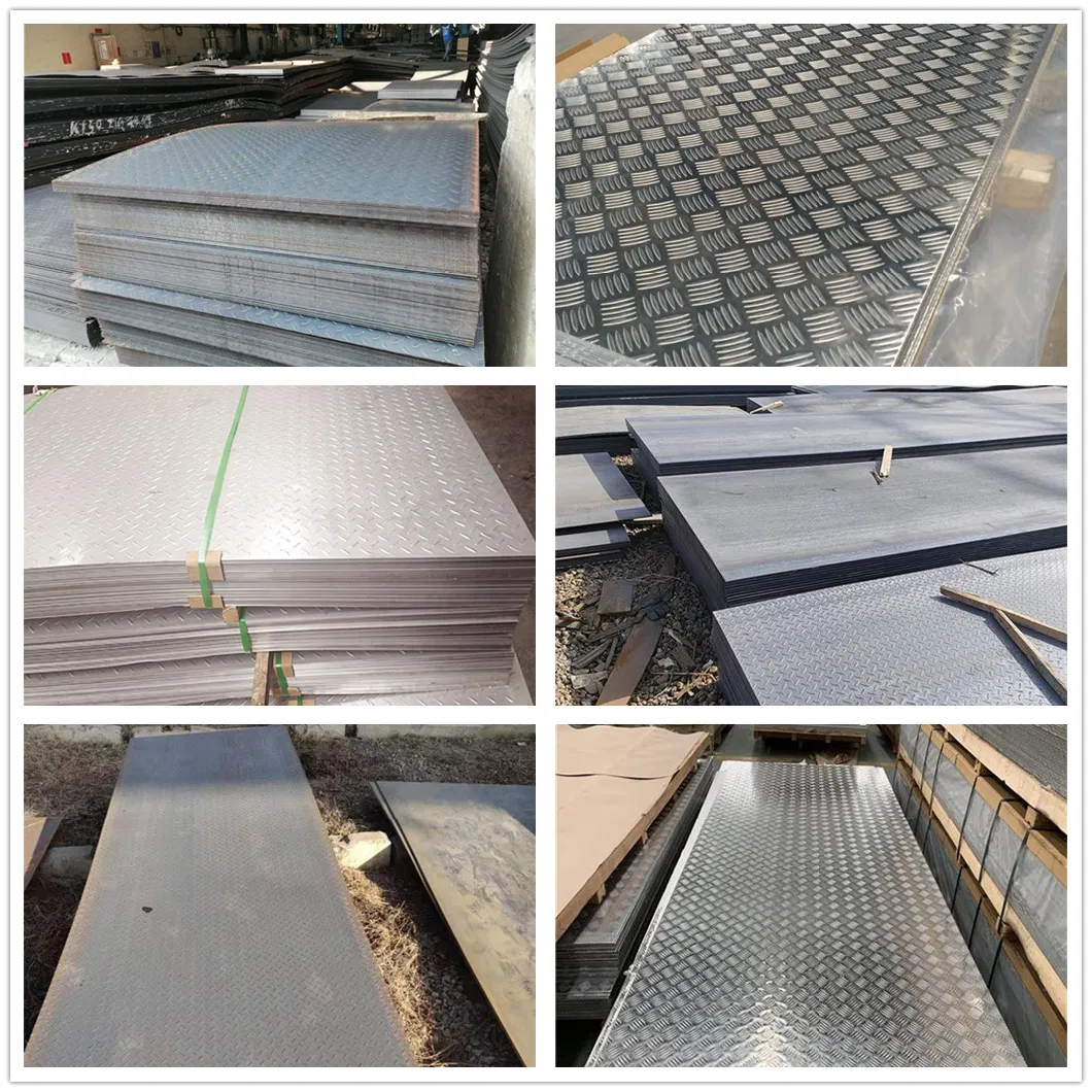 ASTM A36 Ms S235 Chequered Roof Sheets Weight 4.5mm Anti-Slip Mild Steel Checkered Floor Plate