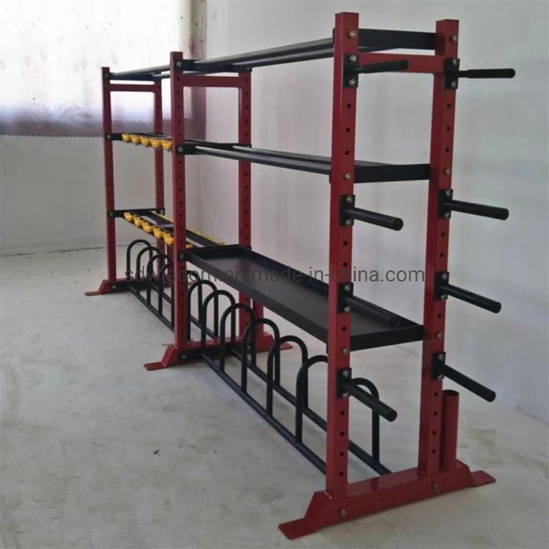 Gym Equipment Home Cross Fit Equipment Multi Storage Rack Barbell Plate Dumbbell Kettlebell Rack for Gym Accessories
