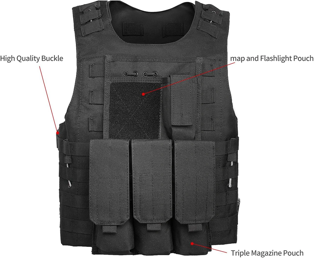 Tj-Outdoors Factical Vest Military Gear Body Protection Plate Carrier Military Swat Combat Quick Release Molle Training Tactical Vest