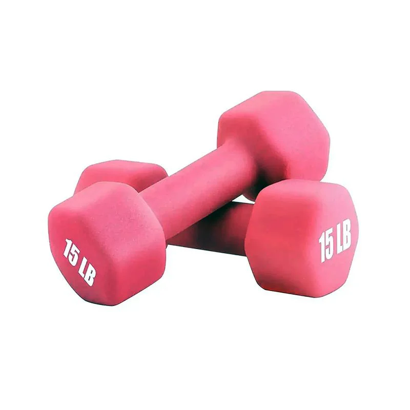 High Quality Gym Fitness 1-10kg Customized Weights Neoprene Coated PVC Dumbbells