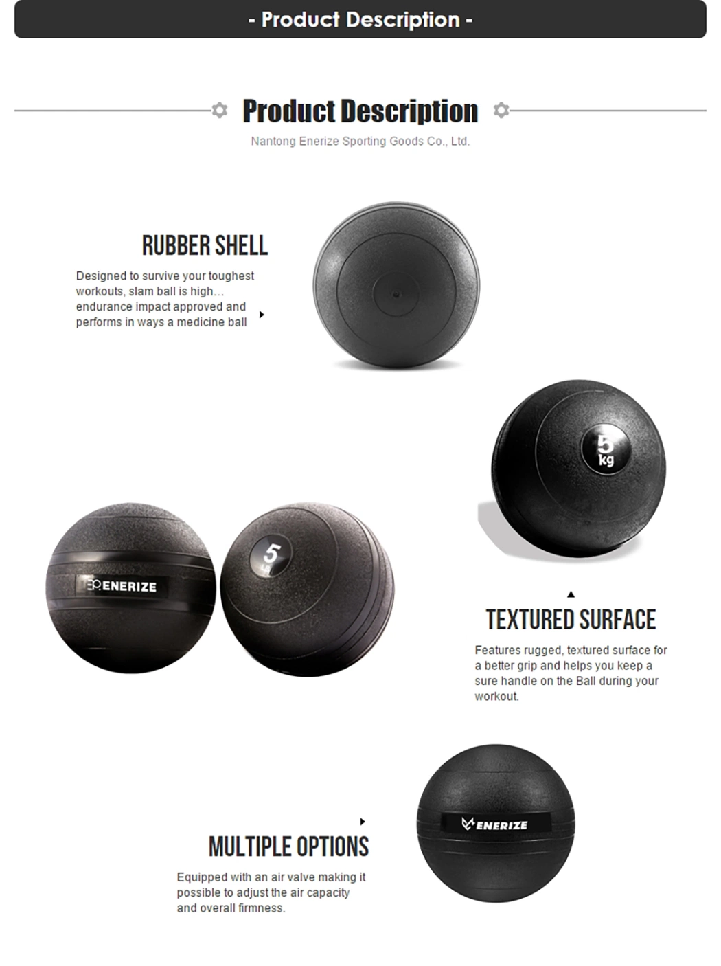 Wholesale Bodybuilding Gym Exercise PVC Sand Slam Ball