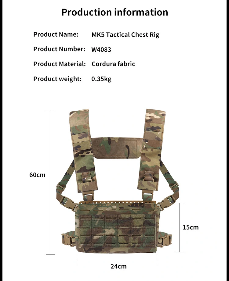 Sabado Outdoor Hunting Molle Light Weight Quick Release Plate Carrier Chest Rig Tactical Vest