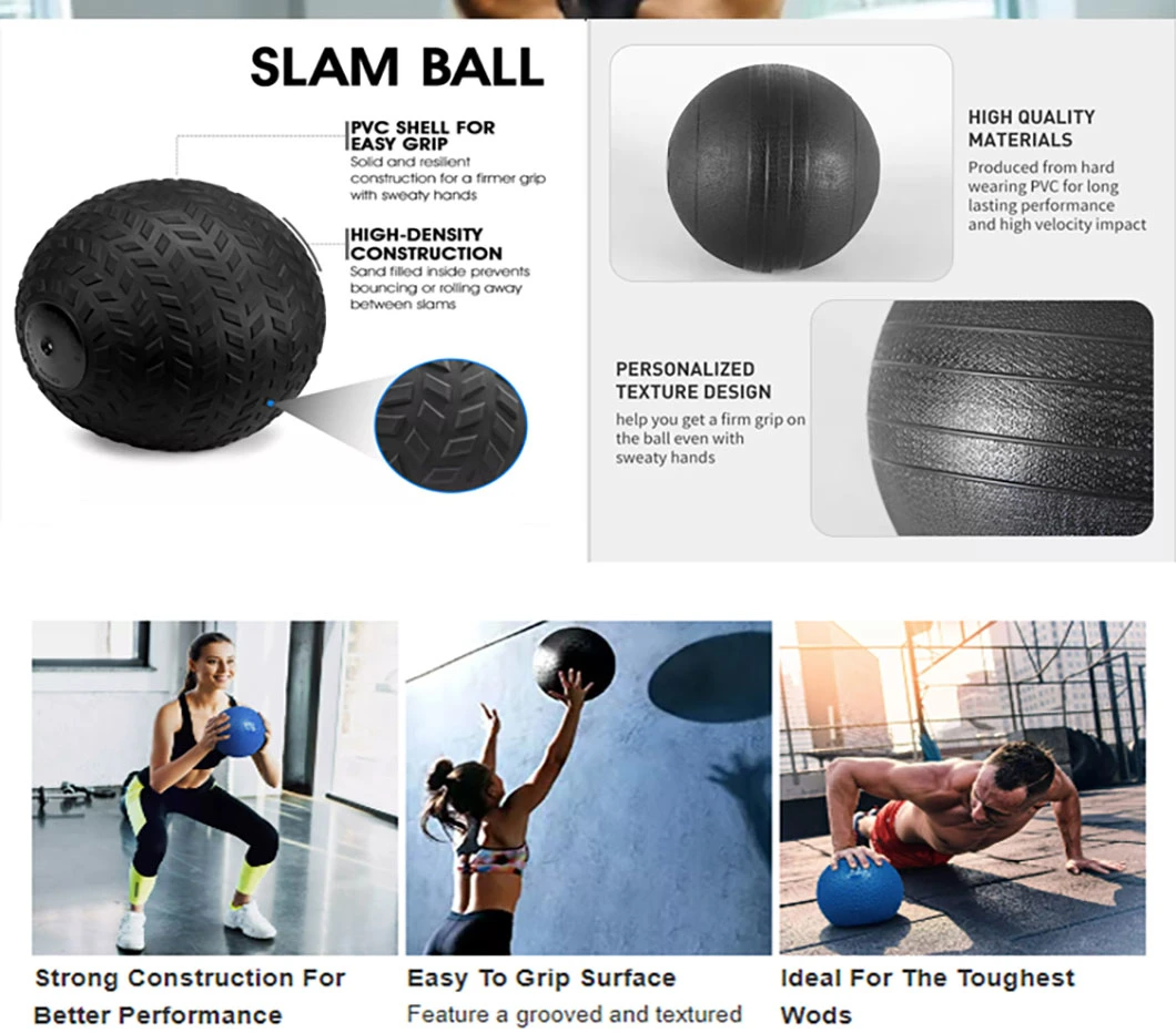 Solid Rubber Weight Ball Sand Filled Balance Medicine Ball