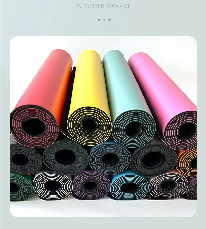 Anti-Slip Eco Friendly PU Leather Natural Rubber Yoga Mat Home Gym Mats