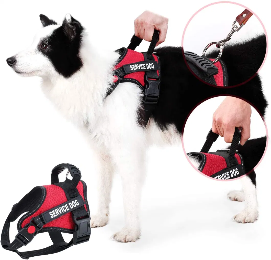 No Pull Dog Harness Adjustable Service Dog Vest Plusreflective Easy for Walking Training