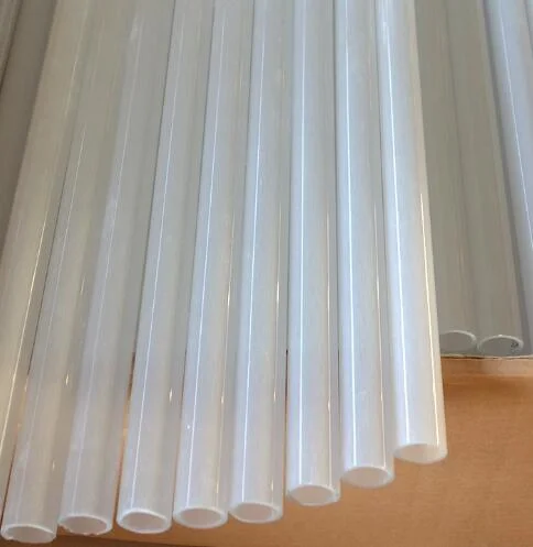 High Temperature Resistance Translucent Quartz Glass Pipe Quartz Glass Sleeve Opaque Milky White Quartz Glass Heat Tubes