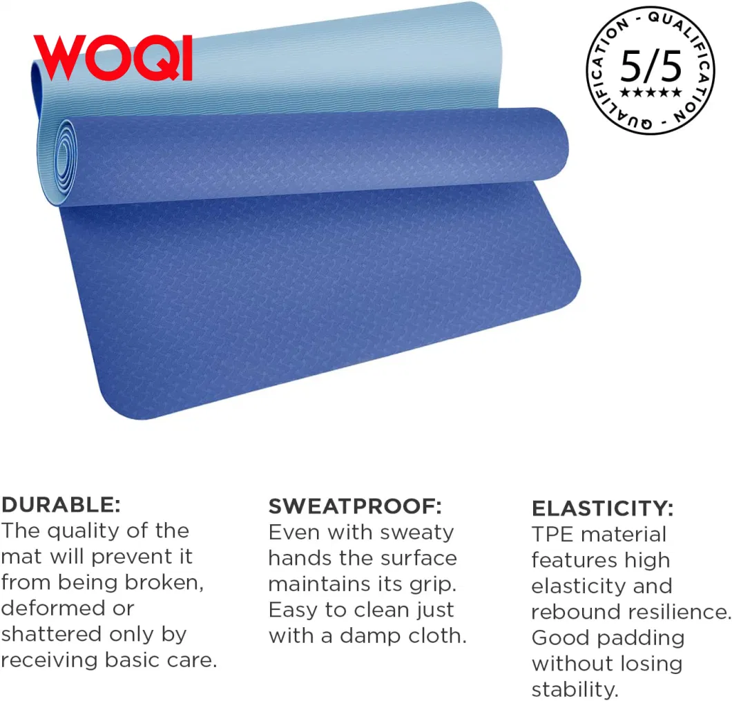 Woqi Customized Anti Slip Folding Suede Thick Massage Yoga Mat