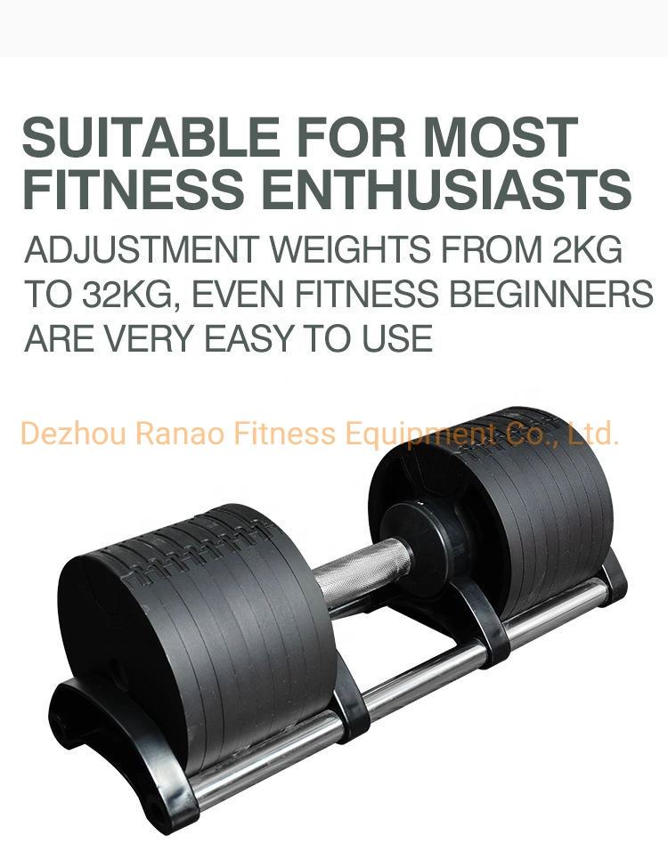 Gym Fitness Equipment New Automatic Adjustable Dumbbells 20kg, 24kg, 32kg, 36kg Increase by 4kg Smart Dumbbell Set