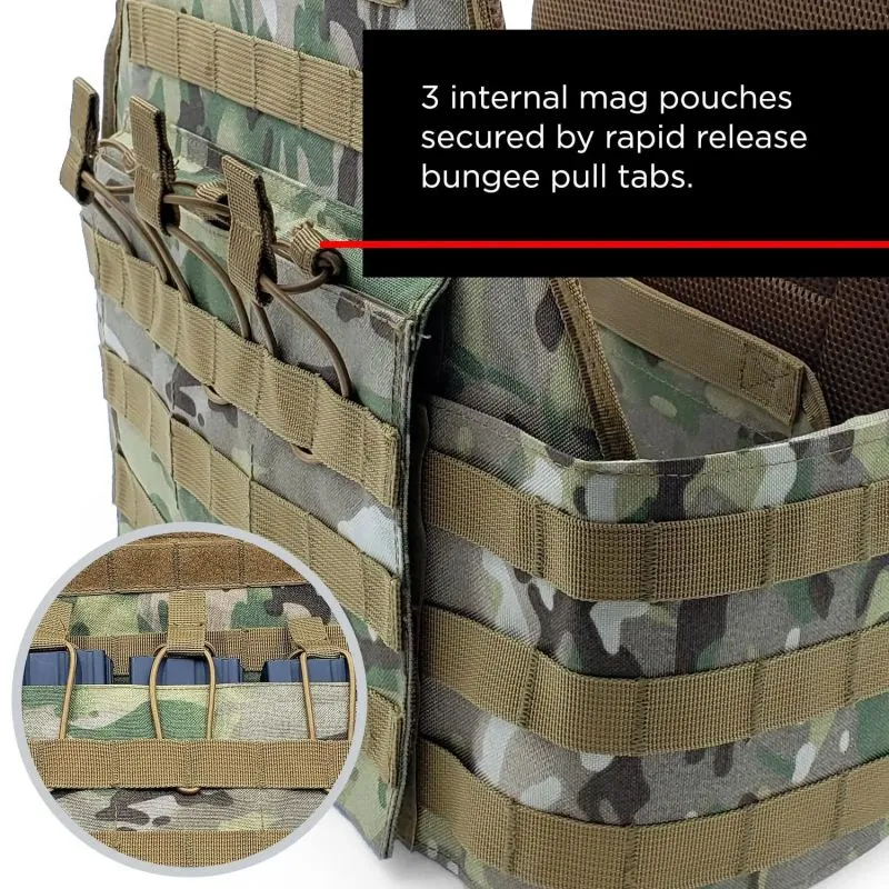 Molle System Quick Release Multicam Waterproof Oxford Light Weight Green Defender Plate Carrier Tactical Combat Vest