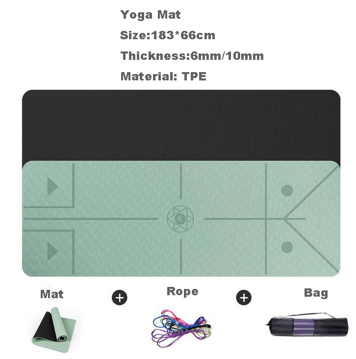 6mm/10mm Thickness Home Gym Yoga Products Fitness Anti-Slip Mat