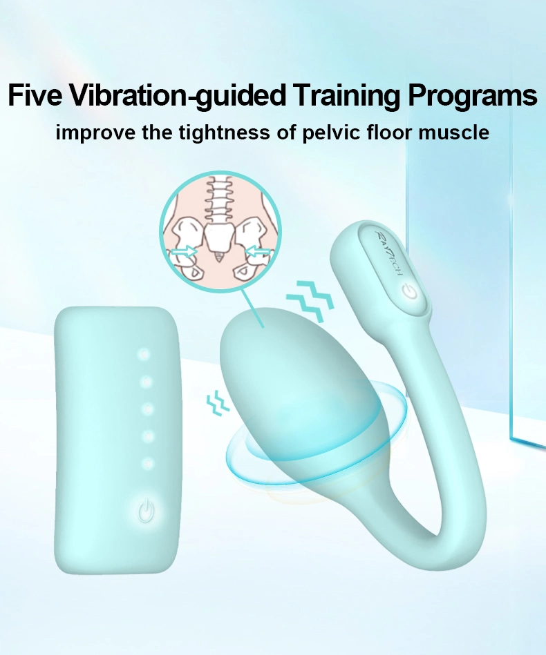 Factory OEM Female Sex Toys Love Jump Egg Vagina Pelvic Floor Muscle Exercise Trainer Kegal Balls with 5 Vibration-Guided Program