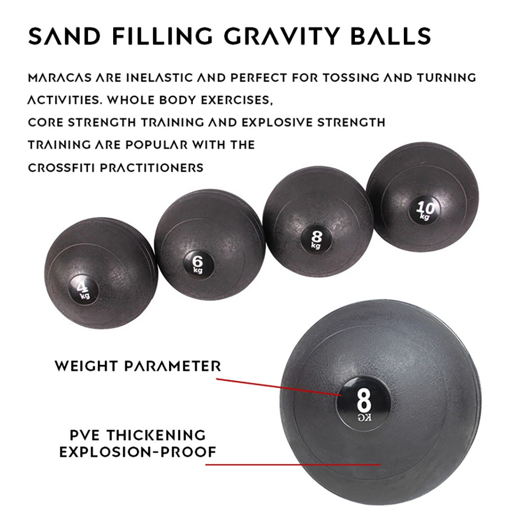 Heavy Duty Weight Iron Body Building Sand Filling PVC Slam Ball