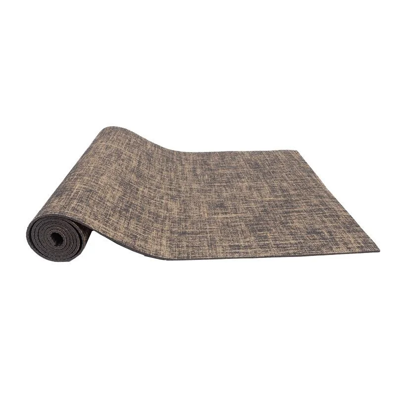 PVC Jute Yoga Mat Anti-Slip Absorbent Yoga Mat Yoga Studio Men&prime;s and Women&prime;s Fitness Mat Sports Mat Linen Yoga Mat Customizable