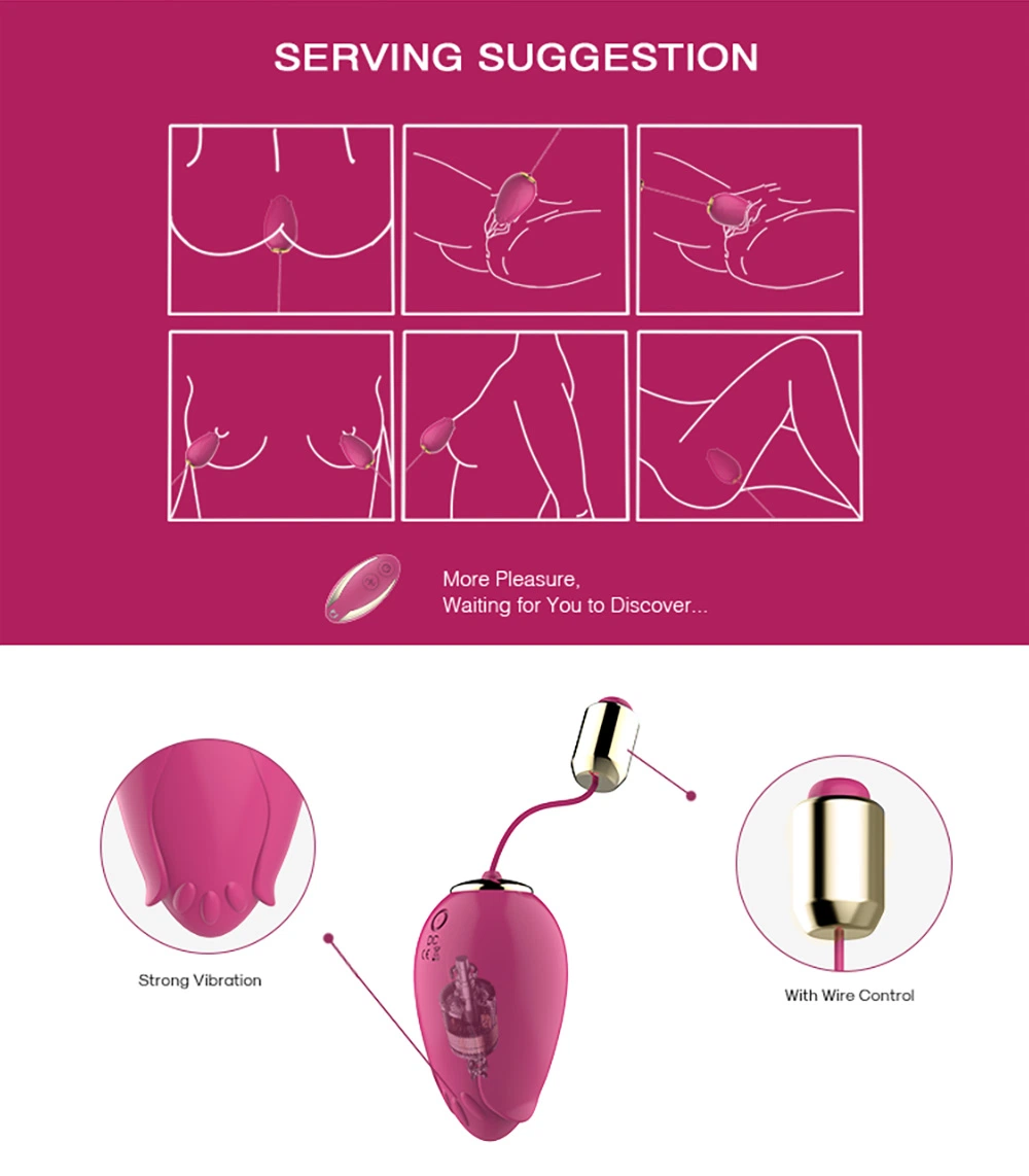 Flower Shape Design Vagina Vibrator Egg Kegel Exercise Ball for Women Wireless Remote Control Jump Egg for Women
