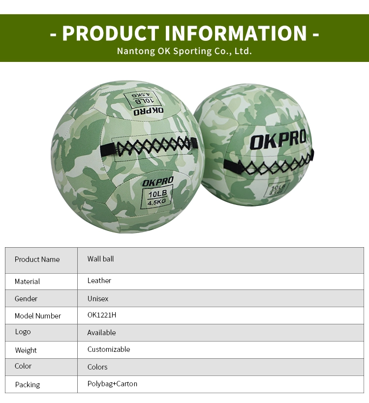Okpro Gym Strength Training Balance Exercise PU Medicine Ball Wall Ball