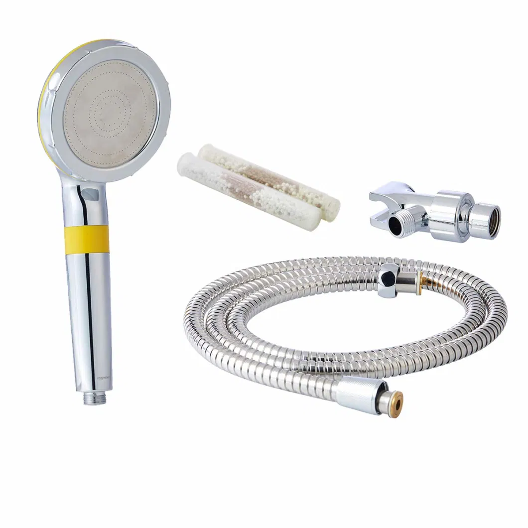 Bathroom Accessory 1 Function Shower Combo Filter Handshower Kit, Vitamin C Fragrance &amp; Perfume, Water Purifying, with Stainless Steel Hose and Wall Bracket