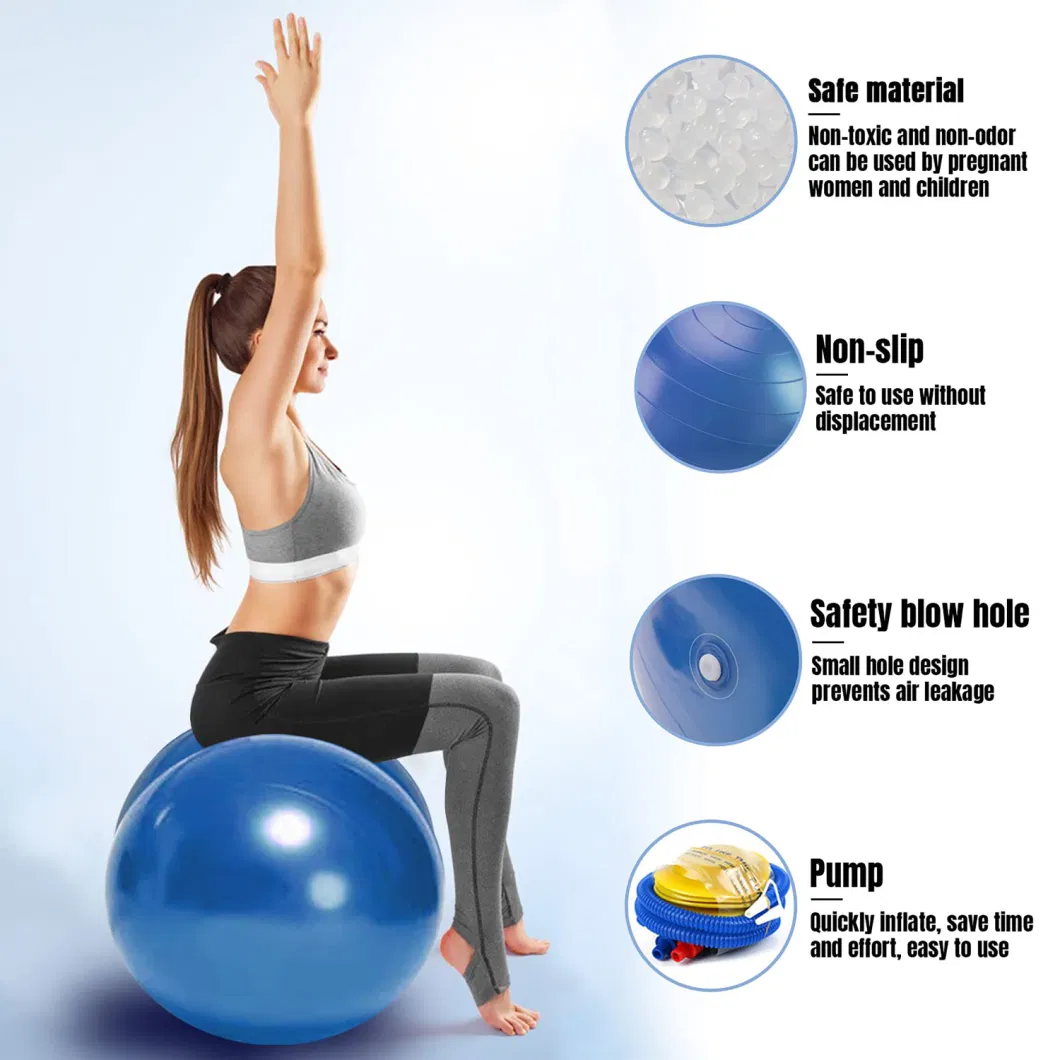 Customization PVC Peanut Yoga Ball Exercise Anti Burst Gym Ball