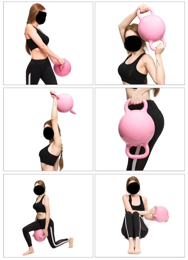 Portable Water Filled Inflatable Kettlebell Adjustable Weight Kettlebell with 2 Handles for Multiple Grip Wbb12871