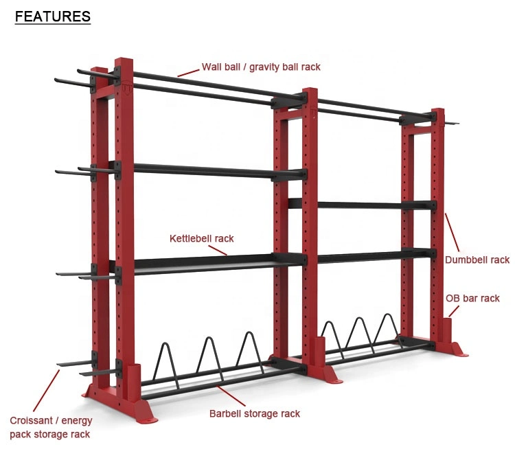 Gym Equipment Bumper Plate Plate Rack, Dumbbell Rack, Wall Ball/Medicine Ball/Slam Ball Rack