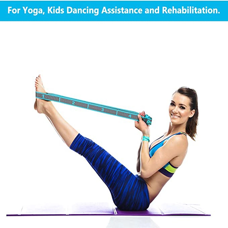 Yoga Dance Elastic Stretch Strap Stretching Strap with Loops Belt Exercise Pull Strap Yoga Resistance Band