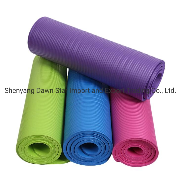 Hot Selling Custom Logo Non -Slip 10mm Thickness NBR Gym Yoga Mat in High Quality