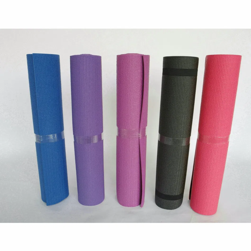 Customized Logo Colorful 4-10mm Thickness PVC Yoga Mat (24&quot; X 72&quot;)