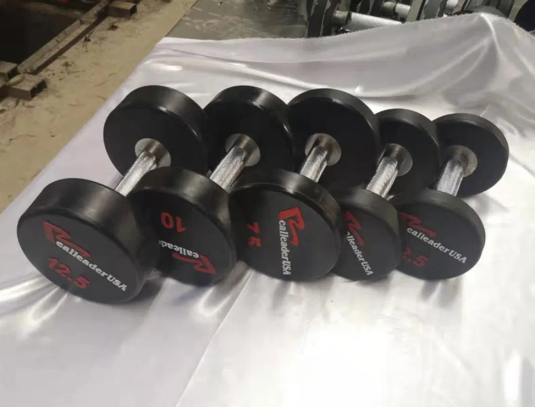 High Quality Wholesale Customized Urethane CPU Coated Dumbbells Cross Fitness Gym