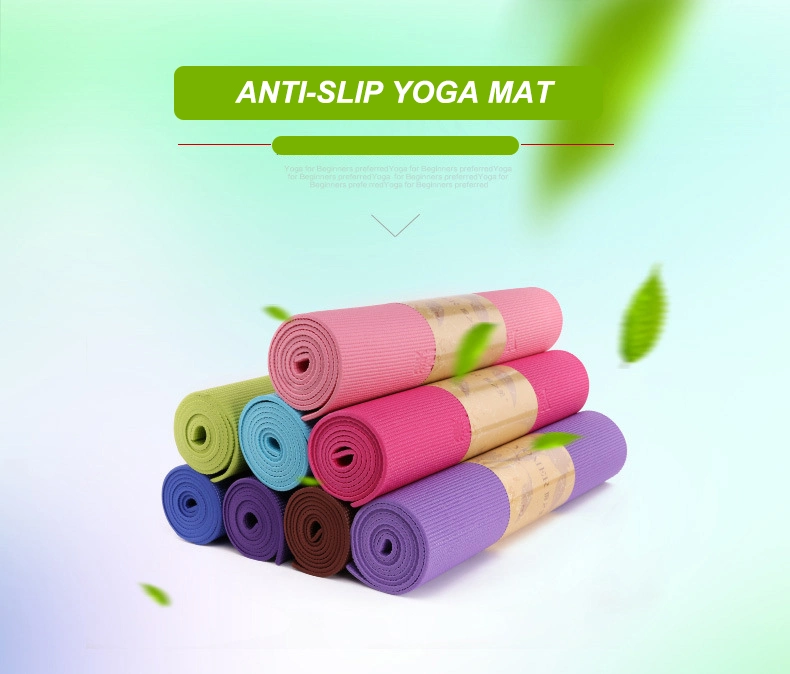 Factory Hot Selling Single Layer PVC Anti-Slip Custom Yoga Mat