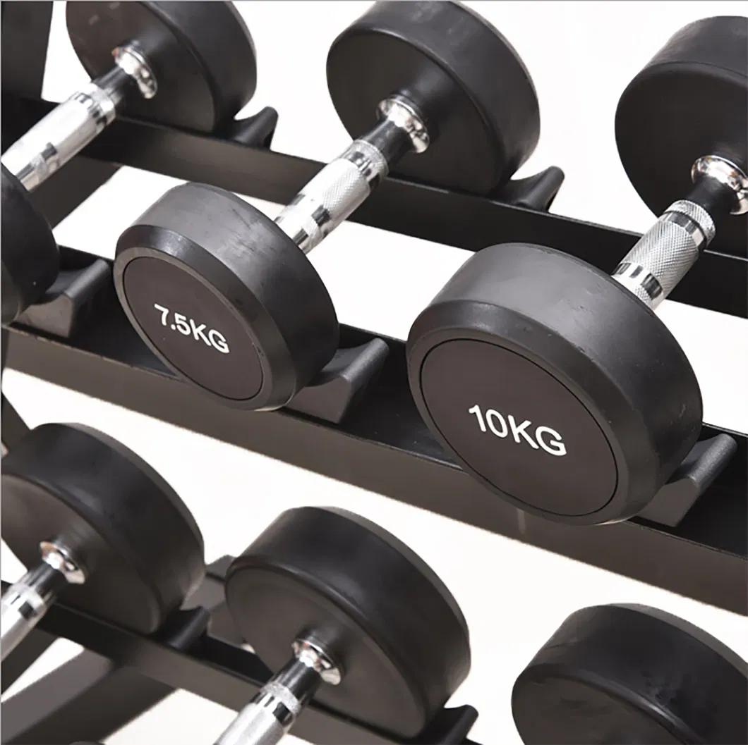 Factory Wholesale PU Urethane Dumbbell with Customized Logo Commercial Fitness Equipment New Gym Equipment for Sale