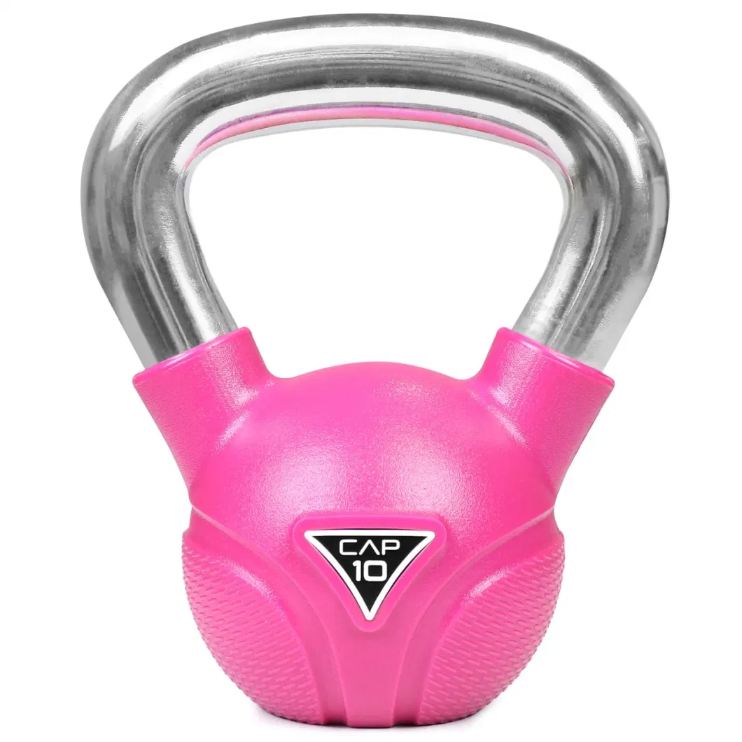 Athletic Supply Color PVC Coated Filled Adjustable Heavy Duty Exercise Cement Kettlebell