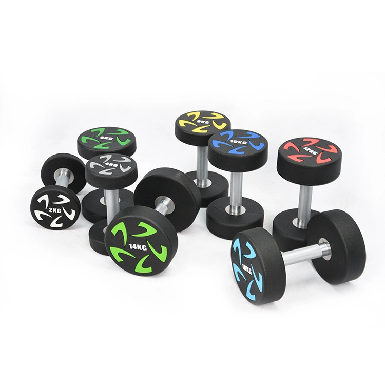 Fitness Weight Urethane Dumbbells Lbs Set Round Urethane Dumbbells