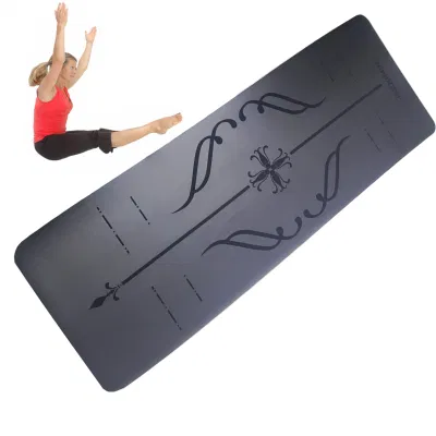 Pelle PU personalizzata in gomma naturale con allineamento antiscivolo spesso e ecocompatibile Yoga Mat