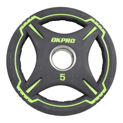 Okpro Gym Equipment prodotti sportivi Fitness Powerlifting all&prime;ingrosso uretano nero Piastra portagomma in PU