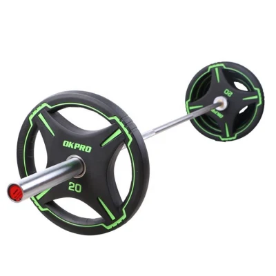 Okpro Gym Equipment prodotti sportivi Fitness Powerlifting all&prime;ingrosso uretano nero Piastra portagomma in PU