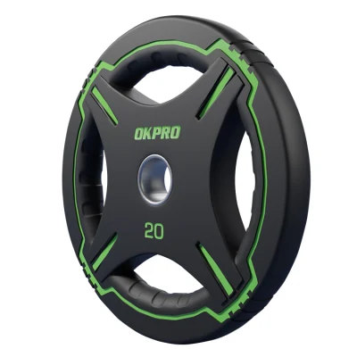 Okpro Gym Equipment prodotti sportivi Fitness Powerlifting all&prime;ingrosso uretano nero Piastra portagomma in PU