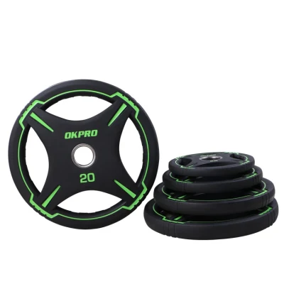 Okpro Gym Equipment prodotti sportivi Fitness Powerlifting all&prime;ingrosso uretano nero Piastra portagomma in PU