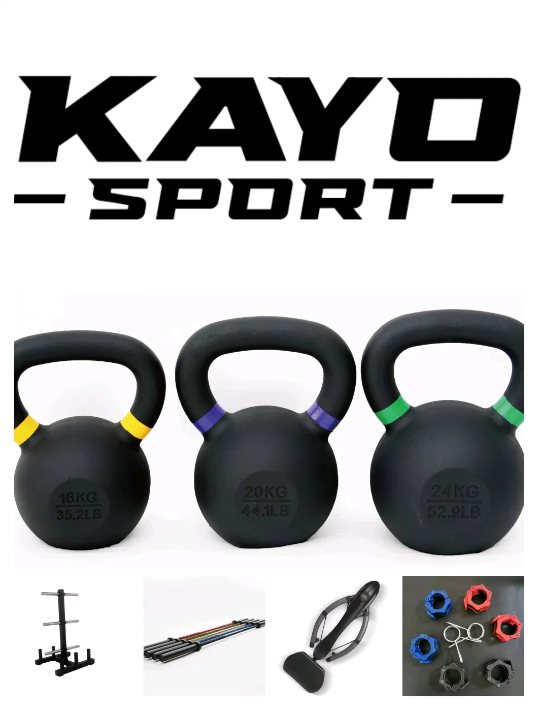 Top Grade Custom Logo Color/ Weight Steel Competition Kettlebell