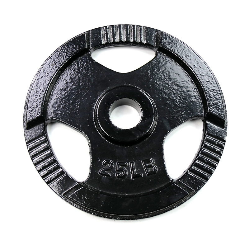 Tri Grips Black Paint Weight Plate