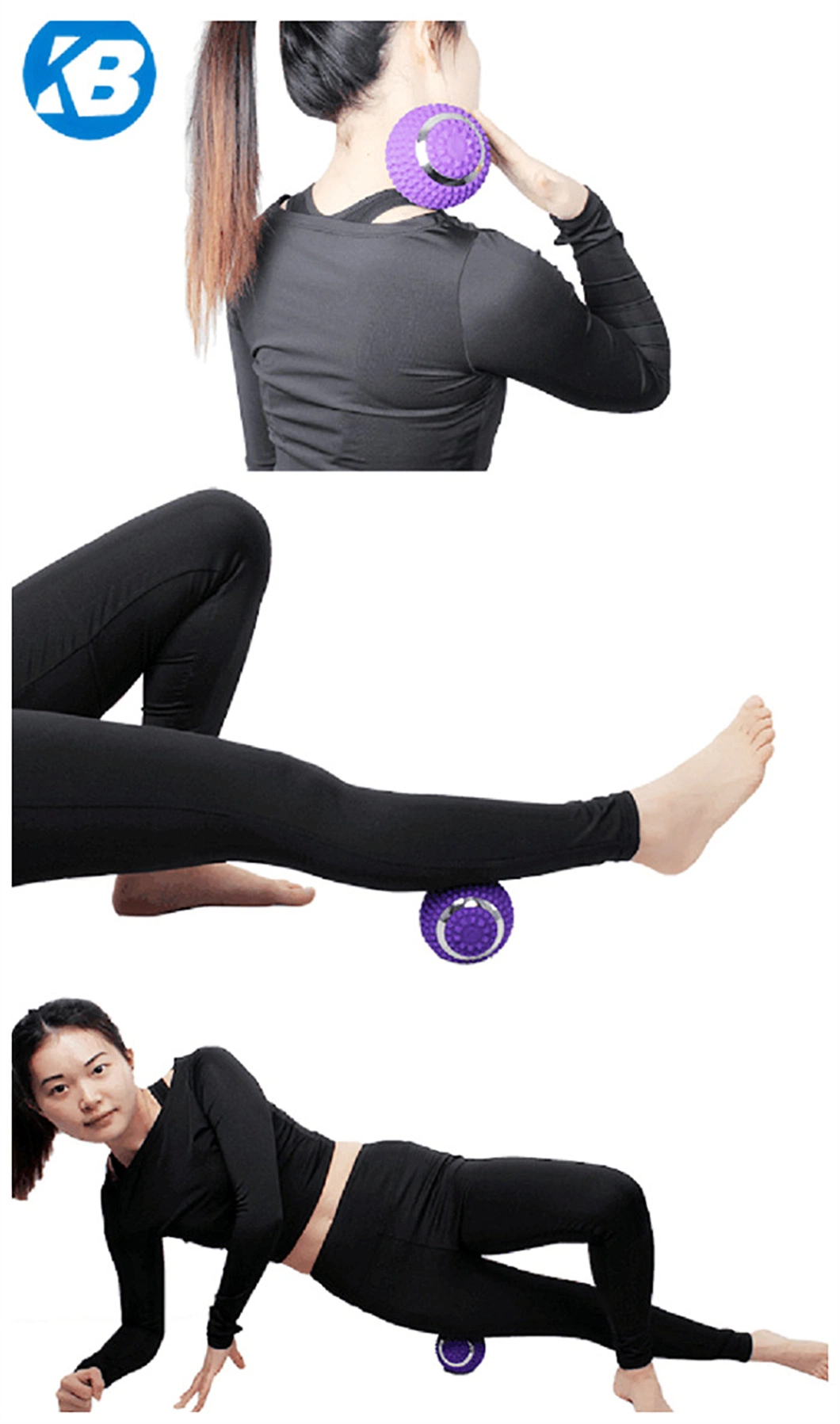 Wholesale Peanut Vibrating Foam Roller PVC Balance Facial Therapy Massage Exercise Yoga Lacrosse Ball Massager