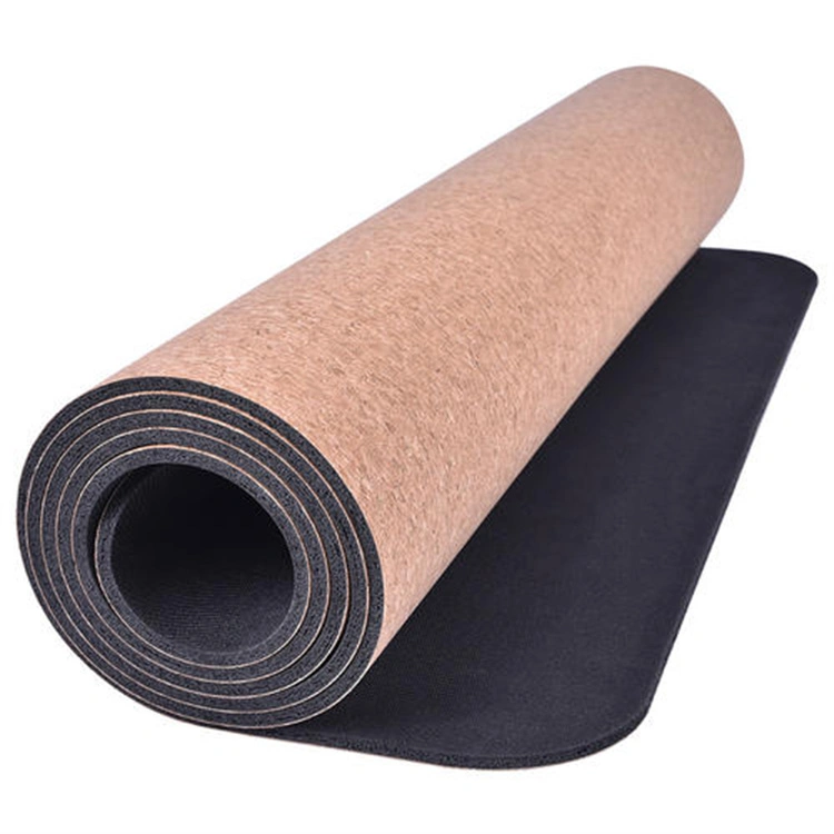 TPE NBR EVA PVC Suede Jute PU Eco Friendly Cork Yugland Organic Cork &amp; Natural Rubber Cork Yoga Mat Eco-Friendly Fitness Cork Yoga Mat Eco Friendly for Hot Yoga