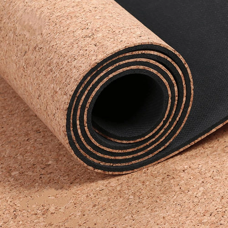 TPE NBR EVA PVC Suede Jute PU Eco Friendly Cork Yugland Organic Cork &amp; Natural Rubber Cork Yoga Mat Eco-Friendly Fitness Cork Yoga Mat Eco Friendly for Hot Yoga